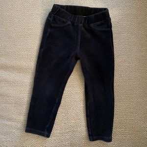 Hanna Andersson Black Ribbed Velour Leggings 3